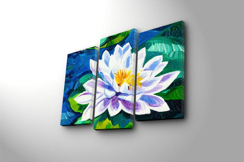 Canvastaulu 3-pak Monivärinen - 20x39 cm - Sisustustuotteet - Taulu & taide - Canvas-taulu