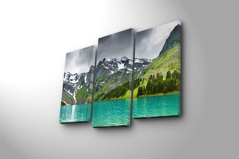 Canvastaulu 3-pak Monivärinen - 20x39 cm - Sisustustuotteet - Taulu & taide - Canvas-taulu