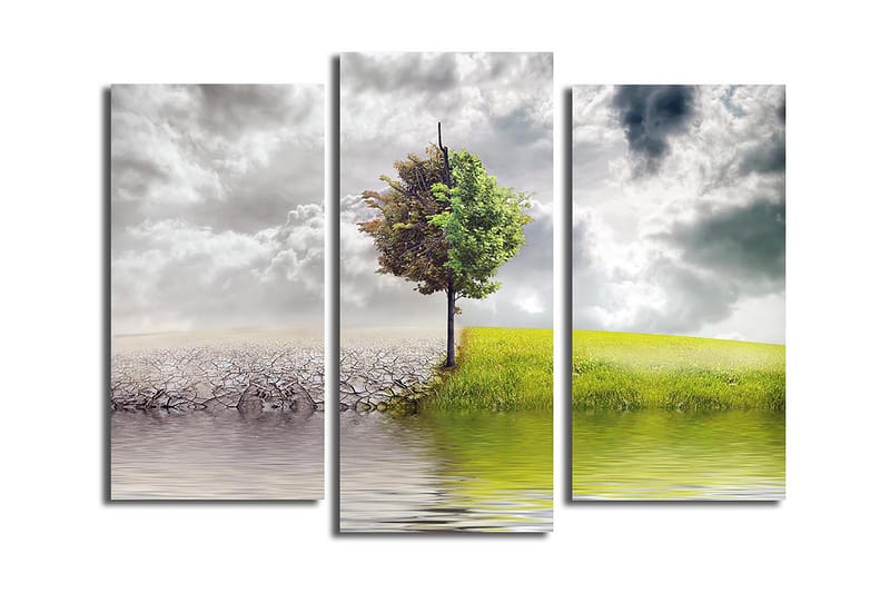 Canvastaulu 3-pak Monivärinen - 20x39 cm - Sisustustuotteet - Taulu & taide - Canvas-taulu