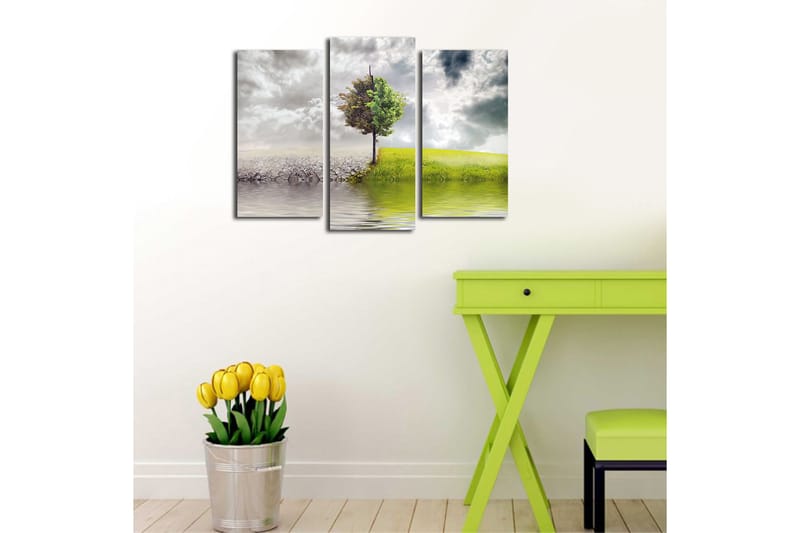 Canvastaulu 3-pak Monivärinen - 20x39 cm - Sisustustuotteet - Taulu & taide - Canvas-taulu