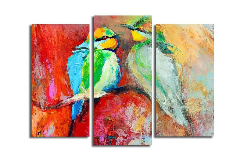 Canvastaulu 3-pak Monivärinen - 20x39 cm - Sisustustuotteet - Taulu & taide - Canvas-taulu