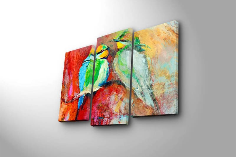 Canvastaulu 3-pak Monivärinen - 20x39 cm - Sisustustuotteet - Taulu & taide - Canvas-taulu