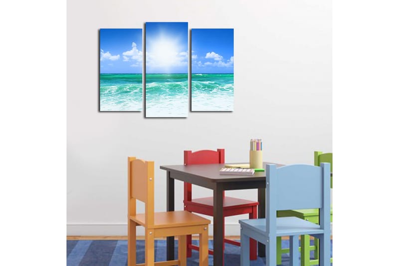 Canvastaulu 3-pak Monivärinen - 20x39 cm - Sisustustuotteet - Taulu & taide - Canvas-taulu