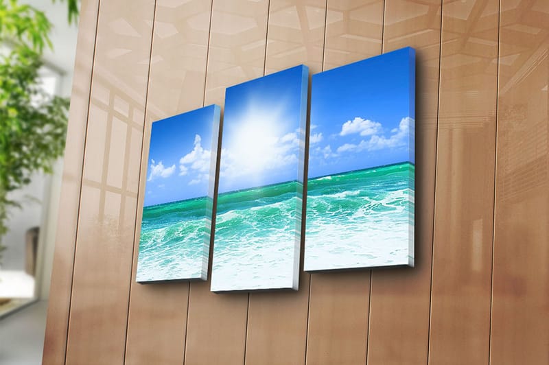 Canvastaulu 3-pak Monivärinen - 20x39 cm - Sisustustuotteet - Taulu & taide - Canvas-taulu