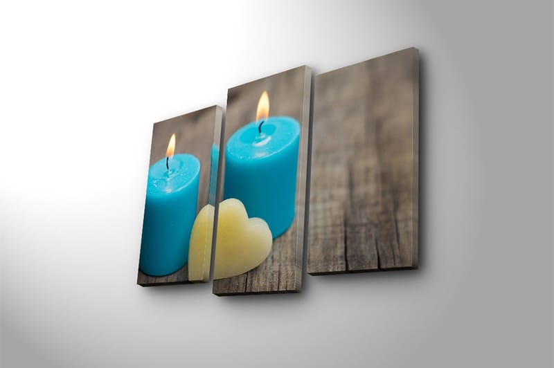 Canvastaulu 3-pak Monivärinen - 20x39 cm - Sisustustuotteet - Taulu & taide - Canvas-taulu