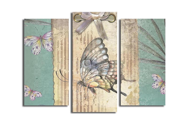 Canvastaulu 3-pak Monivärinen - 20x39 cm - Sisustustuotteet - Taulu & taide - Canvas-taulu