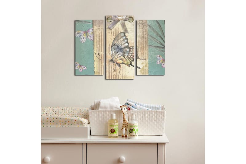 Canvastaulu 3-pak Monivärinen - 20x39 cm - Sisustustuotteet - Taulu & taide - Canvas-taulu