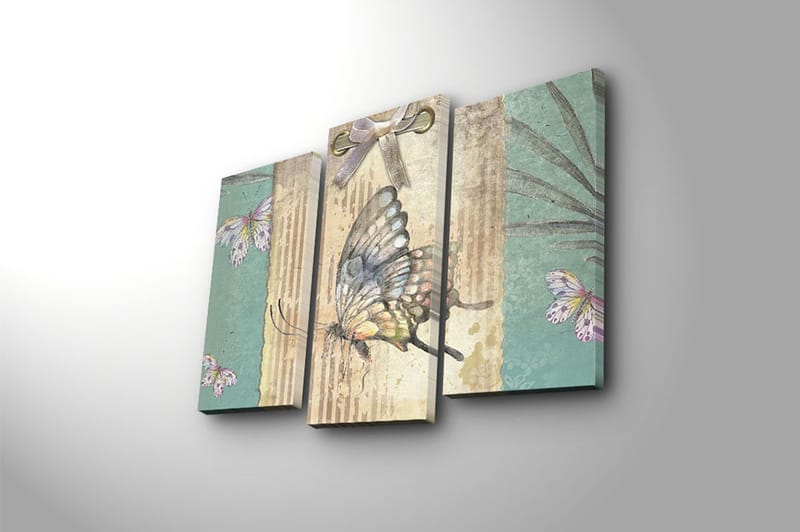 Canvastaulu 3-pak Monivärinen - 20x39 cm - Sisustustuotteet - Taulu & taide - Canvas-taulu