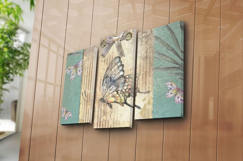 Canvastaulu 3-pak Monivärinen - 20x39 cm - Sisustustuotteet - Taulu & taide - Canvas-taulu