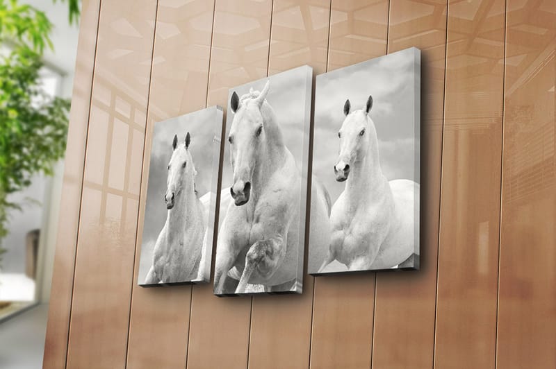 Canvastaulu 3-pak Monivärinen - 20x39 cm - Sisustustuotteet - Taulu & taide - Canvas-taulu