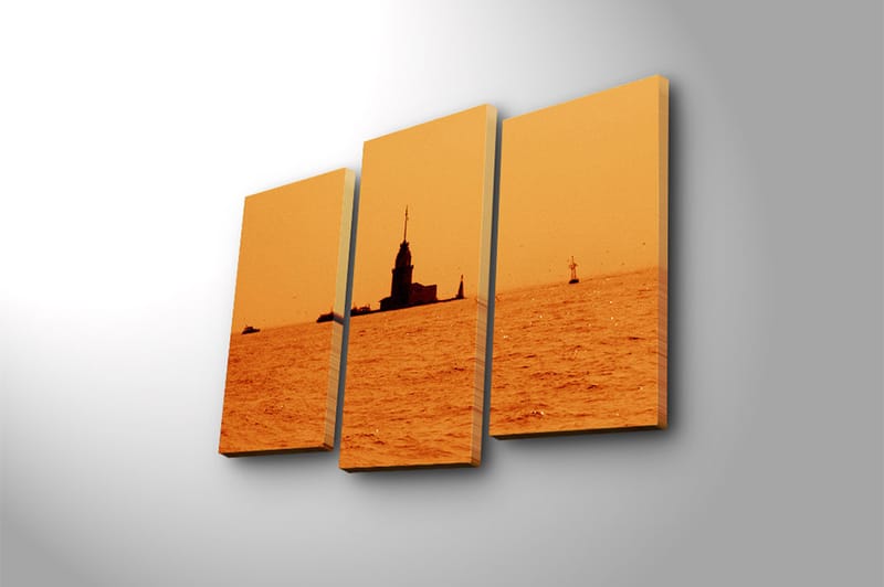 Canvastaulu 3-pak Monivärinen - 20x39 cm - Sisustustuotteet - Taulu & taide - Canvas-taulu