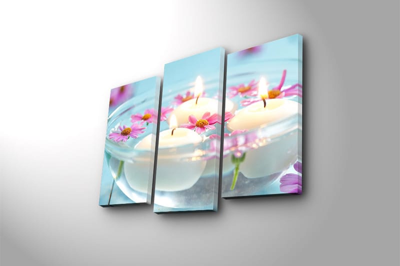 Canvastaulu 3-pak Monivärinen - 20x39 cm - Sisustustuotteet - Taulu & taide - Canvas-taulu