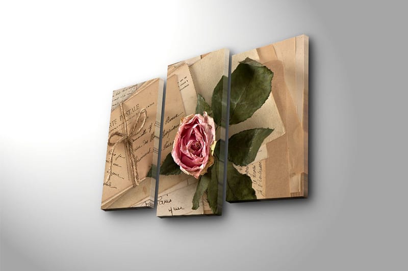 Canvastaulu 3-pak Monivärinen - 20x39 cm - Sisustustuotteet - Taulu & taide - Canvas-taulu