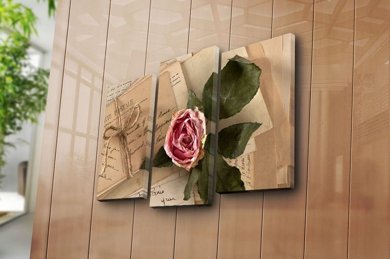 Canvastaulu 3-pak Monivärinen - 20x39 cm - Sisustustuotteet - Taulu & taide - Canvas-taulu