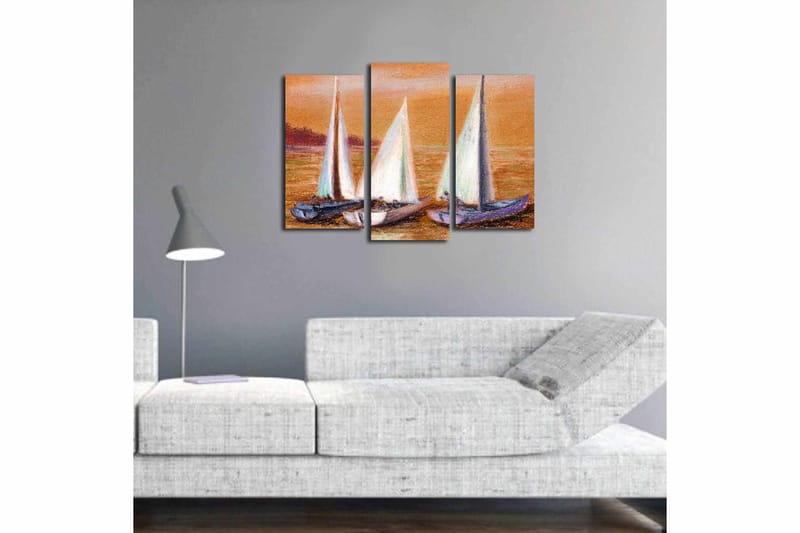 Canvastaulu 3-pak Monivärinen - 20x39 cm - Sisustustuotteet - Taulu & taide - Canvas-taulu
