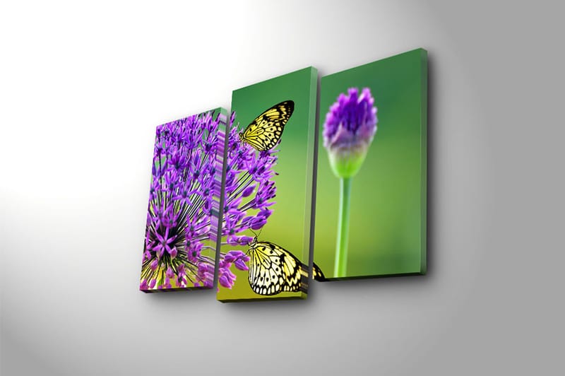 Canvastaulu 3-pak Monivärinen - 20x39 cm - Sisustustuotteet - Taulu & taide - Canvas-taulu