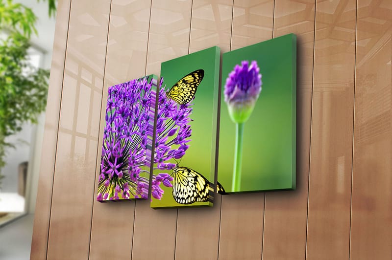 Canvastaulu 3-pak Monivärinen - 20x39 cm - Sisustustuotteet - Taulu & taide - Canvas-taulu