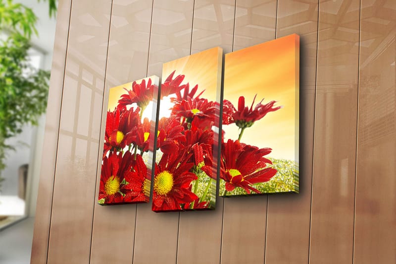 Canvastaulu 3-pak Monivärinen - 20x39 cm - Sisustustuotteet - Taulu & taide - Canvas-taulu