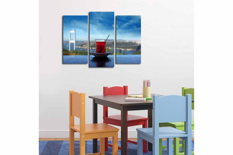 Canvastaulu 3-pak Monivärinen - 20x39 cm - Sisustustuotteet - Taulu & taide - Canvas-taulu