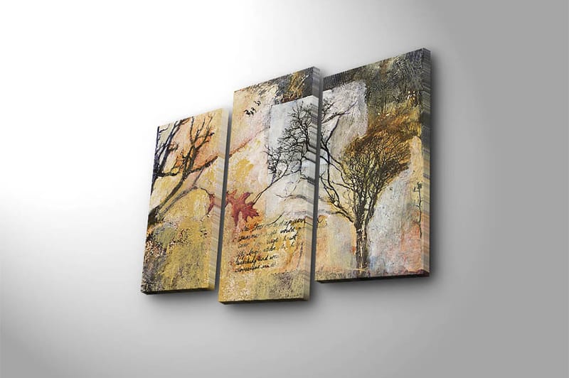 Canvastaulu 3-pak Monivärinen - 20x39 cm - Sisustustuotteet - Taulu & taide - Canvas-taulu