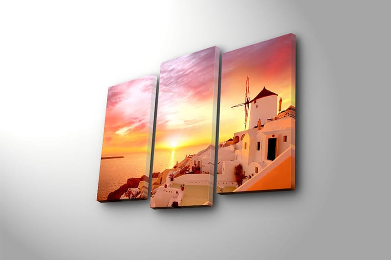 Canvastaulu 3-pak Monivärinen - 20x39 cm - Sisustustuotteet - Taulu & taide - Canvas-taulu