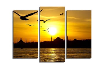 Canvastaulu 3-pak Monivärinen - 20x39 cm - Sisustustuotteet - Taulu & taide - Canvas-taulu