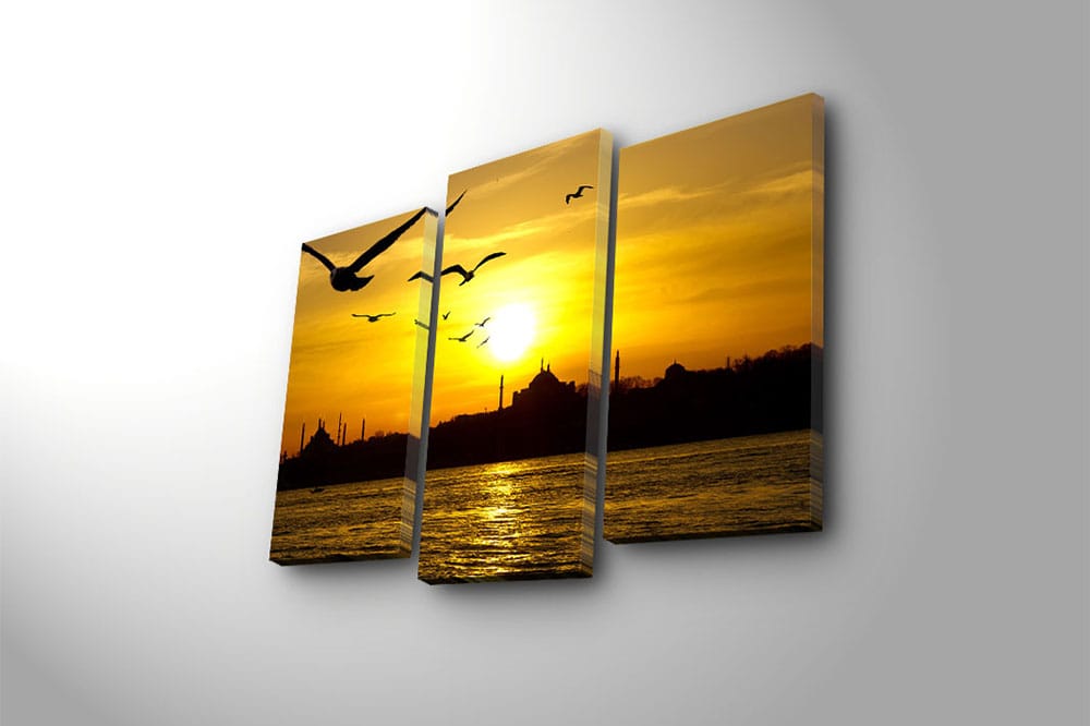 Canvastaulu 3-pak Monivärinen - 20x39 cm - Sisustustuotteet - Taulu & taide - Canvas-taulu