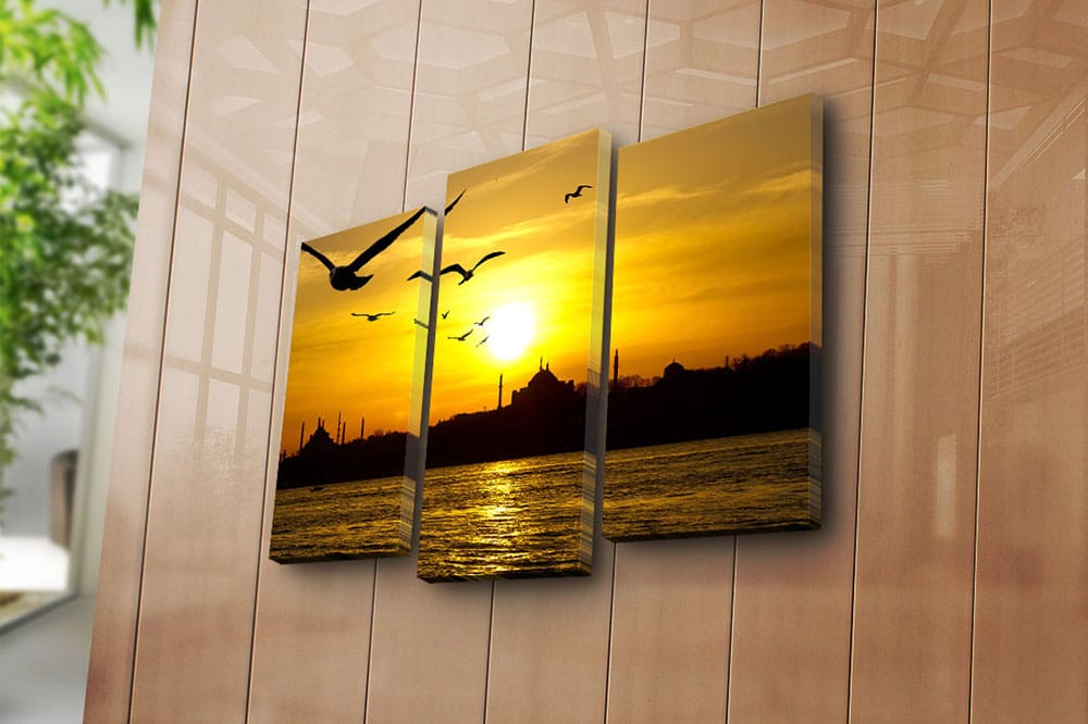 Canvastaulu 3-pak Monivärinen - 20x39 cm - Sisustustuotteet - Taulu & taide - Canvas-taulu