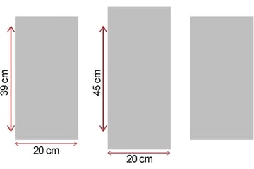 Canvastaulu 3-pak Monivärinen - 20x39 cm - Sisustustuotteet - Taulu & taide - Canvas-taulu