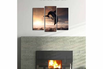 Canvastaulu 3-pak Monivärinen - 20x39 cm - Sisustustuotteet - Taulu & taide - Canvas-taulu