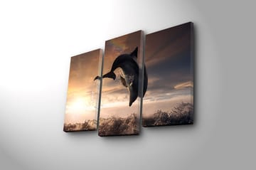 Canvastaulu 3-pak Monivärinen - 20x39 cm - Sisustustuotteet - Taulu & taide - Canvas-taulu