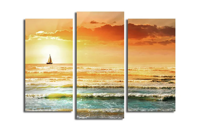 Canvastaulu 3-pak Monivärinen, 20x39 cm