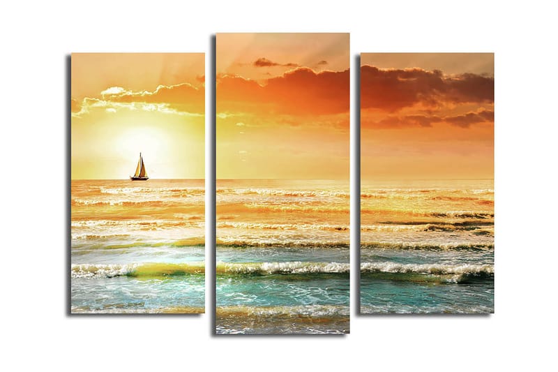 Canvastaulu 3-pak Monivärinen, 20x39 cm