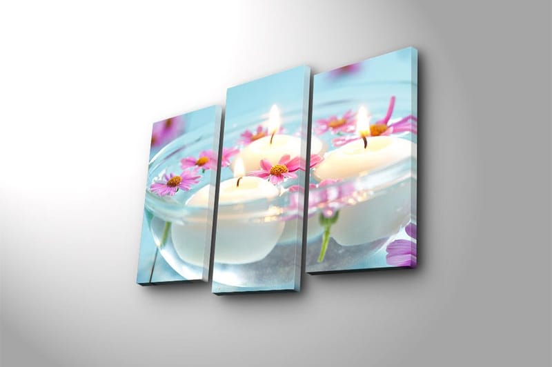 Canvastaulu 3-pak Monivärinen - 20x39 cm - Sisustustuotteet - Taulu & taide - Canvas-taulu