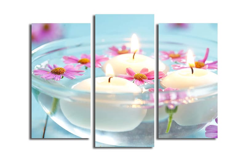 Canvastaulu 3-pak Monivärinen - 20x39 cm - Sisustustuotteet - Taulu & taide - Canvas-taulu