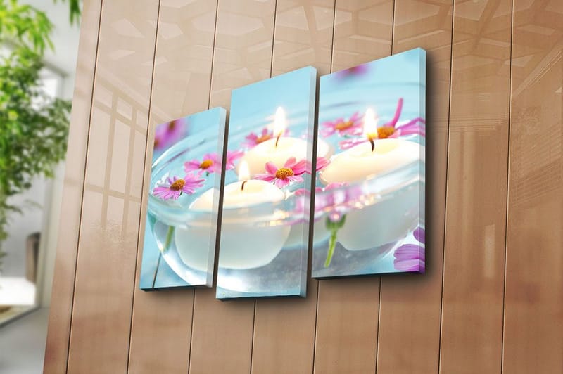 Canvastaulu 3-pak Monivärinen - 20x39 cm - Sisustustuotteet - Taulu & taide - Canvas-taulu