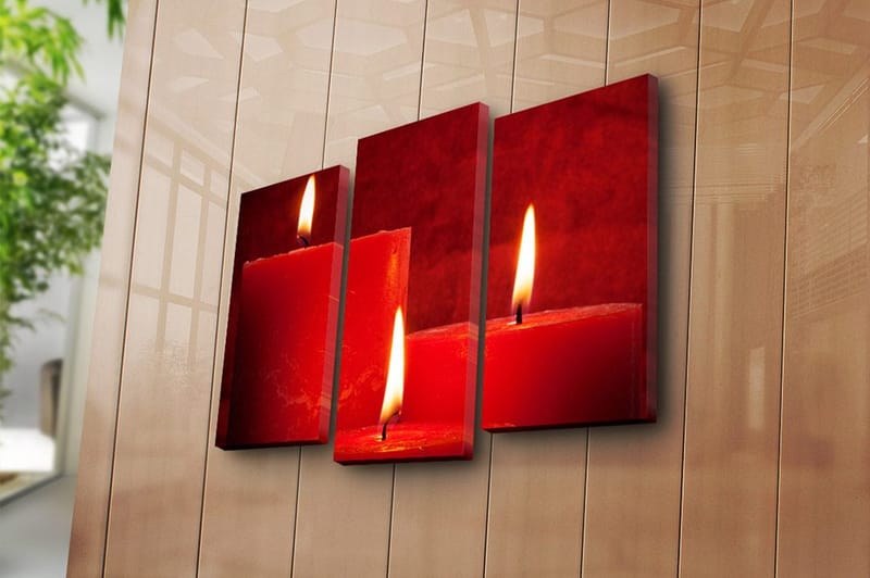 Canvastaulu 3-pak Monivärinen - 20x39 cm - Sisustustuotteet - Taulu & taide - Canvas-taulu