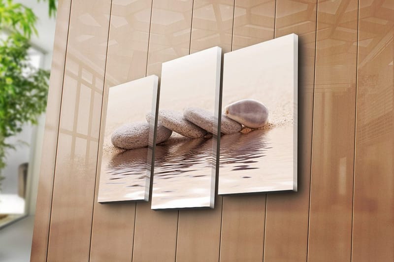 Canvastaulu 3-pak Monivärinen - 20x39 cm - Sisustustuotteet - Taulu & taide - Canvas-taulu