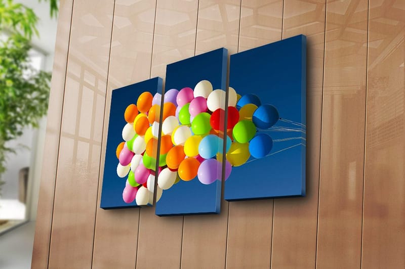 Canvastaulu 3-pak Monivärinen - 20x39 cm - Sisustustuotteet - Taulu & taide - Canvas-taulu