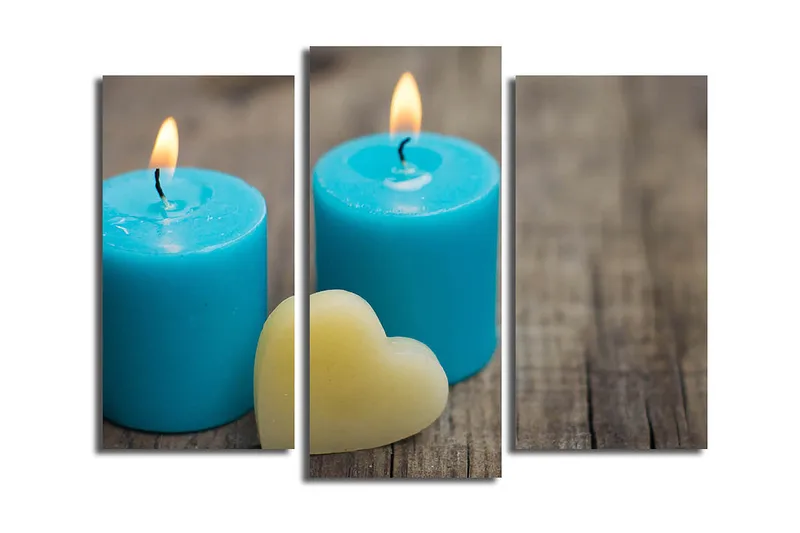 Canvastaulu 3-pak Monivärinen, 20x39 cm