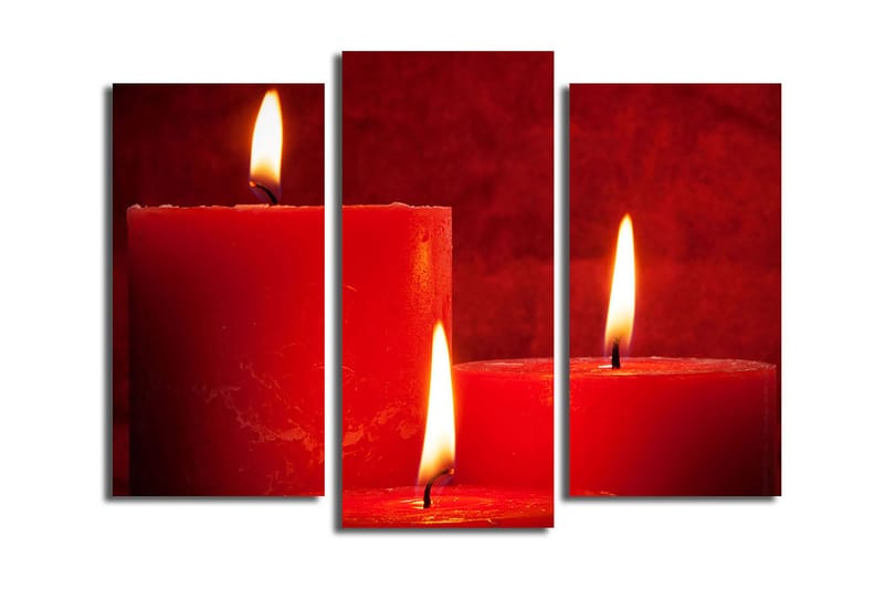 Canvastaulu 3-pak Monivärinen, 20x39 cm