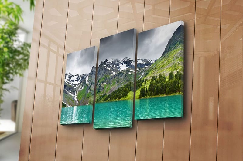 Canvastaulu 3-pak Monivärinen - 20x39 cm - Sisustustuotteet - Taulu & taide - Canvas-taulu