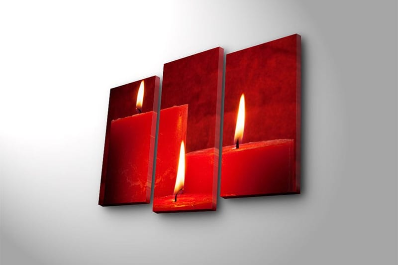 Canvastaulu 3-pak Monivärinen - 20x39 cm - Sisustustuotteet - Taulu & taide - Canvas-taulu