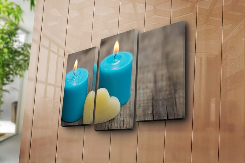 Canvastaulu 3-pak Monivärinen - 20x39 cm - Sisustustuotteet - Taulu & taide - Canvas-taulu