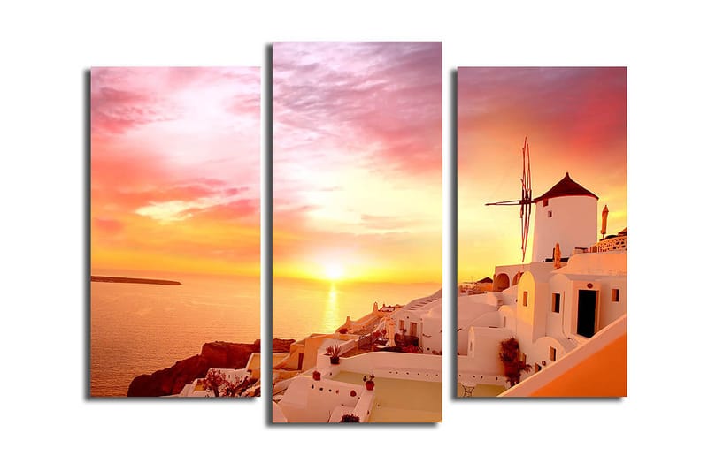 Canvastaulu 3-pak Monivärinen, 20x39 cm