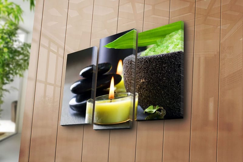 Canvastaulu 3-pak Monivärinen - 20x39 cm - Sisustustuotteet - Taulu & taide - Canvas-taulu