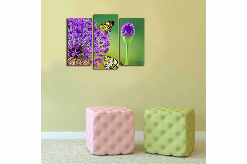 Canvastaulu 3-pak Monivärinen - 20x39 cm - Sisustustuotteet - Taulu & taide - Canvas-taulu