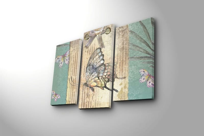 Canvastaulu 3-pak Monivärinen - 20x39 cm - Sisustustuotteet - Taulu & taide - Canvas-taulu