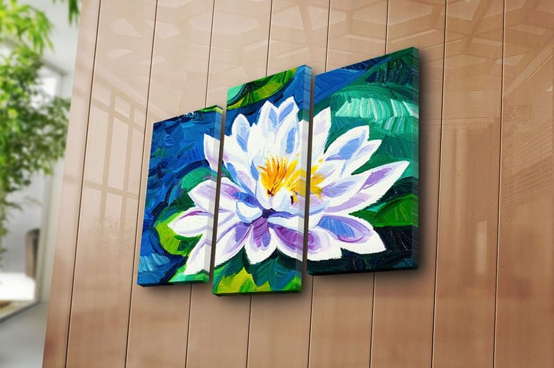 Canvastaulu 3-pak Monivärinen - 20x39 cm - Sisustustuotteet - Taulu & taide - Canvas-taulu