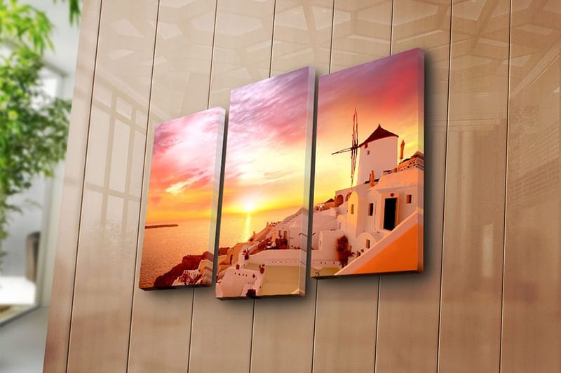 Canvastaulu 3-pak Monivärinen - 20x39 cm - Sisustustuotteet - Taulu & taide - Canvas-taulu
